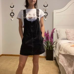3 for $10! Black Denim Overall Dress